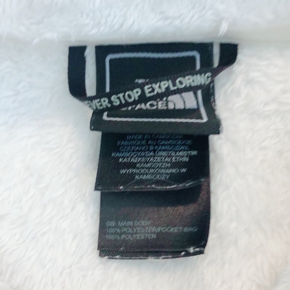 North Face Fuzzy Sweatshirt Jacket Snow White XS - Picture 4 of 10